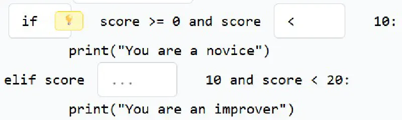Student view of free text gap